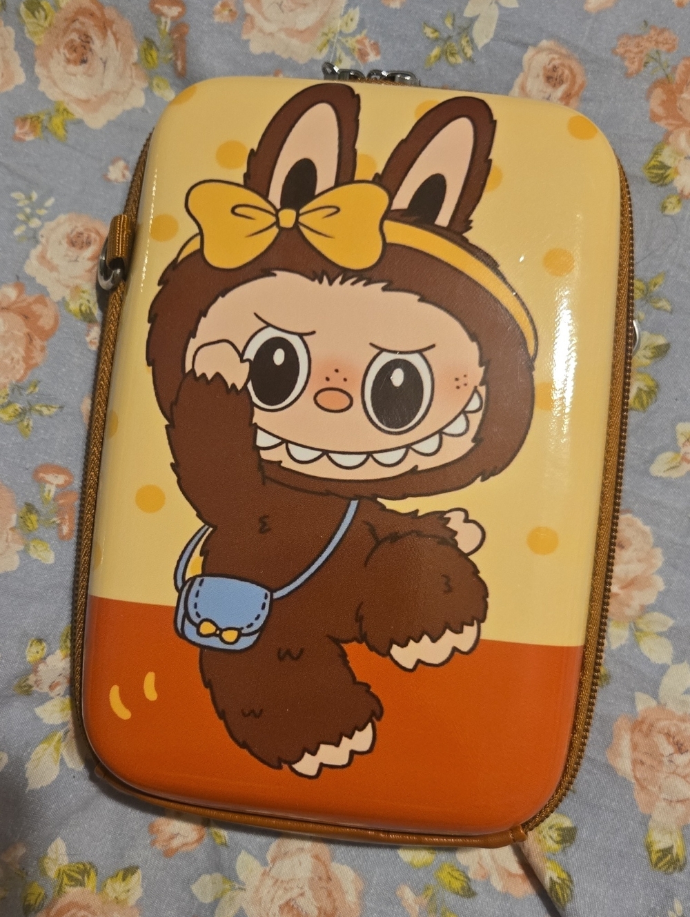 Cute Bunny Character Small Pets Travel Case - Yellow & Brown